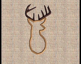 Buck Head Embroidery Applique Design Deer Embroidery Deer Head Applique Embroidery Deer Machine Embroidery Design Hunting Embroidery Design