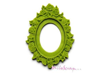 X 1 khaki (ref.410) Scrapbook embellishment frame *.
