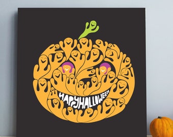 Pack of 20 Happy Halloween Party Invitations