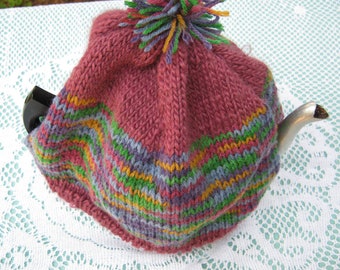 Tea Cosy Tea Cozy - Hand Knitted, Hand Knit Vintage Style, Teapot Cozy, Teapot Cosy