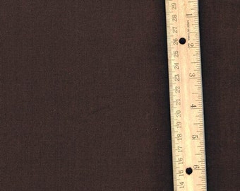 Solid Brown Fabric, Broadcloth, Fall fabric, Fabric by the Yard, Dark Brown Fabric