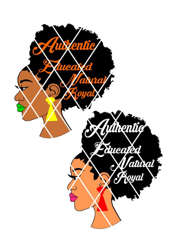 Download Afro lady svgFroSilhouette Cameo cutting file cut African