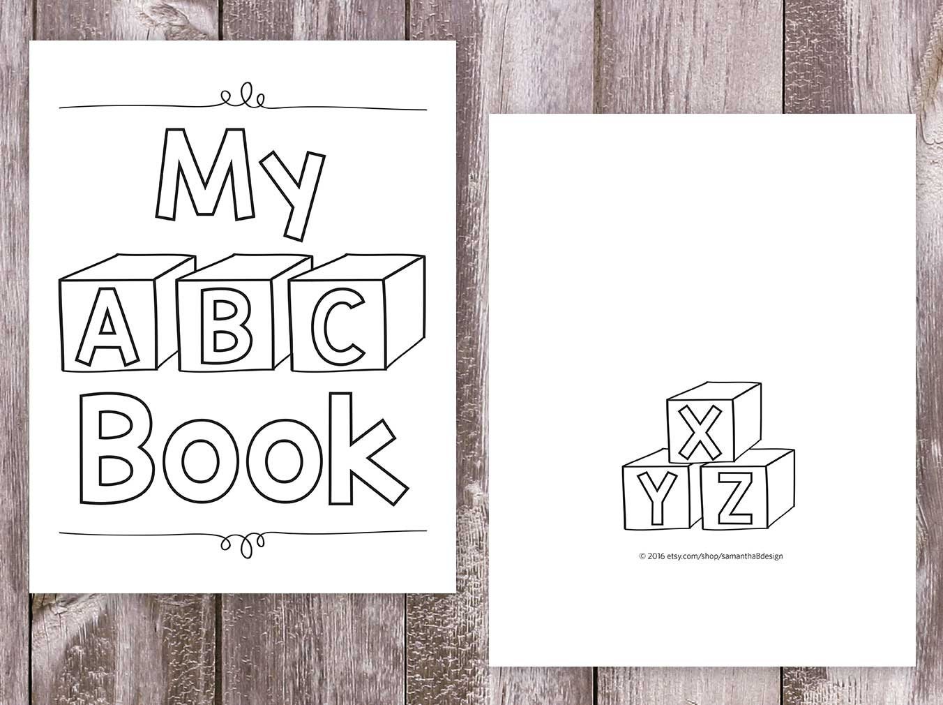 Alphabet Coloring Books / Printable Coloring Pages / My ABC Book / Letter Practice / Preschool ...
