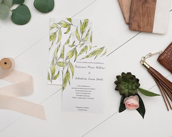 Forest Leaves Wedding Invite