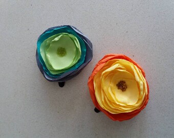 Headband set and hair clips with flower