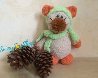 Soft toy, сat with amiguras, gift to the child, autumn gift, birthday gift, baby room decoration, original gift, soft toy