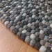 Felt Ball Rugs / 5 Natural Earth Tone / Pom pom rug/ Pebble Rug (Free Shipping)