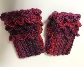 Crocodile Top Fingerless Gloves