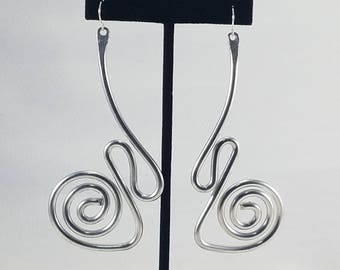 Aluminum statement large lightweight earrings