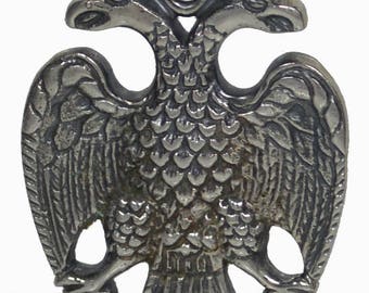 Double Headed Eagle Sterling Silver Pendant - Byzantine Empire