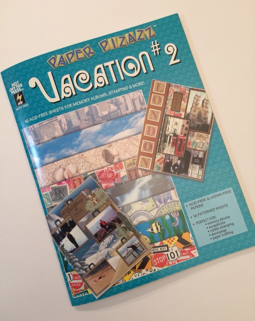 Scrapbook Paper Travel Theme Vacation 2 by Paper Pizazz