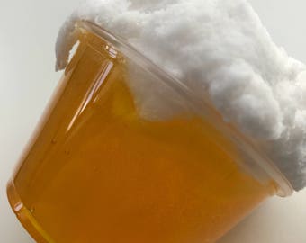 SLIME Harry Potter Butterbeer half and half Clear Cloud Slime! Very Satisfying texture when mixed!