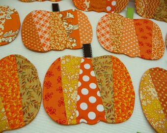 4 Pumpkin Mug Rugs - Coasters - Set of 4