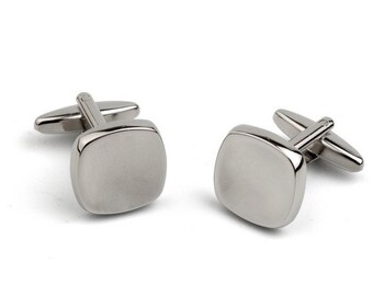 Square Cufflinks with Square Concave Shape