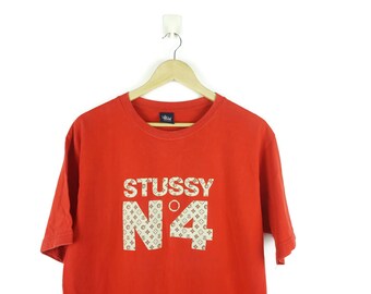 Vintage Stussy x LV Stussy Monogram Limited Edition / Stussy No 4 / Vintage T Shirt / 90s Hip Hop Clothing / 90s Clothing
