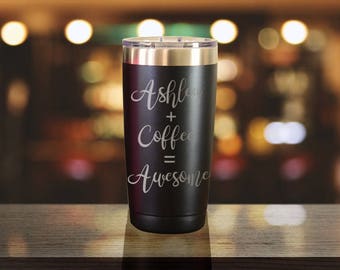 Travel Mug, Personalized Coffee Mug, Personalized Tumbler, Gift For Her, Gift For Wife, Custom Engraved Mug, Bridesmaid Gift, PTST005