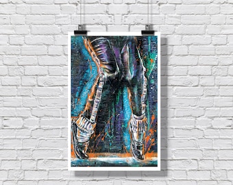 Art Print Poster 12" x 18" - Michael Jackson - King of Pop Dancing Music Pop Music Legend Jackson 5