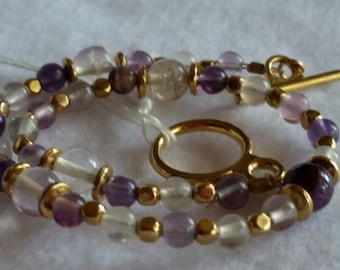 Fluorite gemstone bracelet