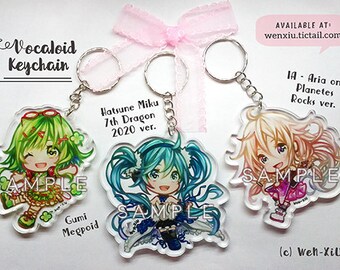 Vocaloid Charm Acrylic Keychain - Hatsune Miku, IA Aria on Planetes, Gumi Megpoid