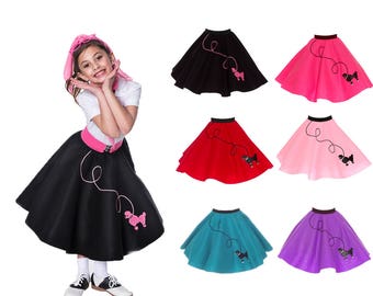 MEDIUM Child (7-9) 50's POODLE SKIRT