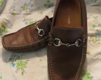 vintage BACCO Bucci soft brown mens loafers sz 10m