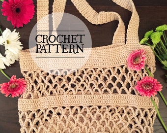 PATTERN: Crochet Market Tote Pattern (2 sizes) by The Granville Stitchery