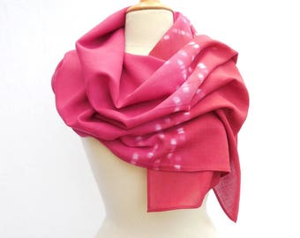 Scarf wool Bunting pink and Red