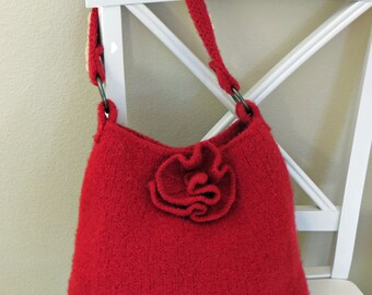 Knit Bag Pattern, Felted Purse Pattern, Knit Purse, Knitting Pattern, Mia Rose - Deborah O'Leary Patterns