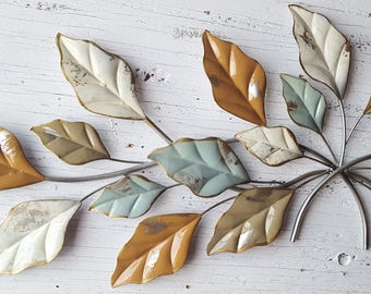 Leaf Wall Art, Gold Wall Art, Gold Home Decor, Leaf Wall Decor, Silver Wall Decor, Silver Wall Art, Metal Wall Decor, Metal Leaf Decor,
