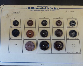 B. Blumenthal & Co Inc Sample Buttons, Button Card