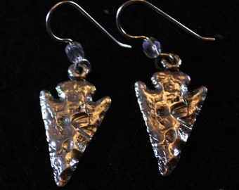 Arrowhead - Sterling Silver Dangle Earring