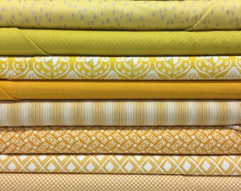 Quilt Sandwich's Color Pack - 10 Fat Quarters - Yellow
