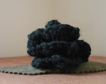 Crocheted Rose Barrette - Black (SWG-HB-ZZ01)