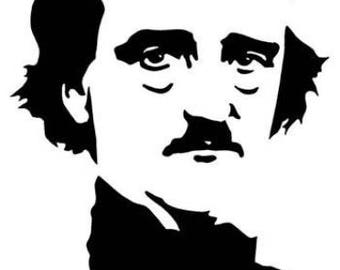 Edgar Allan Poe, Vinyl Decal, Sticker, Poetry, Mystery, Car, Tumbler, Gift, Decoration, Nevermore, Raven