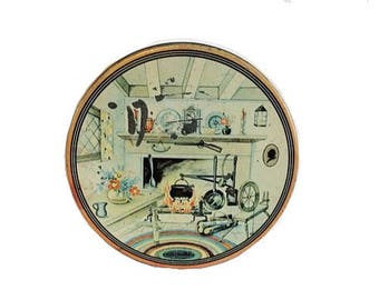 Vintage Tea Tin, Victorian Tin, Biscuit Tin, Cake Tin, Collectible Tin, Vintage Tin, Mid Century Decor, Kitchen Canister, Tin Canister