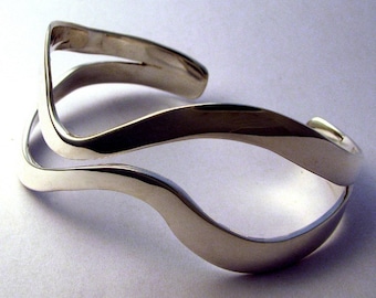 Sterling Cuff Bracelet, Sliding By