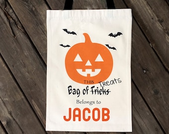 trick or treat bag - personalized halloween candy bag