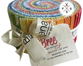 Nancy Halvorsen Bree Pinwheel 2.5" Precut Fabric Quilting Cotton Strips Jelly Roll Benartex