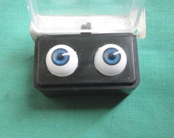 pair of acrylic eyes blue 0.47"/12 mm / realistic eyes/ BJD/ Glastic/Vintage