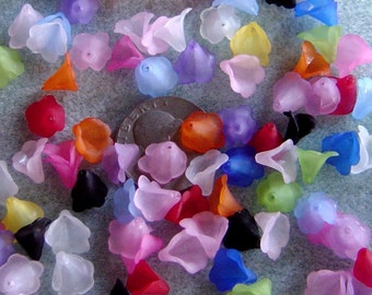 You Choose Colors Acrylic Lucite Trumpet Flower Bead Mix and Match 10mm 412