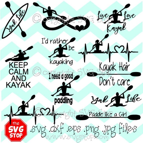 Download Kayak Bundle SVG and studio files for Cricut Silhouette