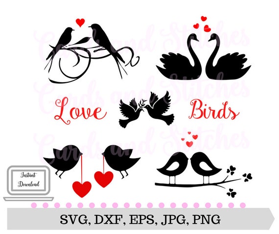Love Birds SVG Valentine SVG Wedding SVG Instant