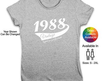 30th birthday party shirt ladies crew neck t shirt 30th birthday gift for her daughter wife sister girlfriend friend Sizes S-2XL 6+ colours