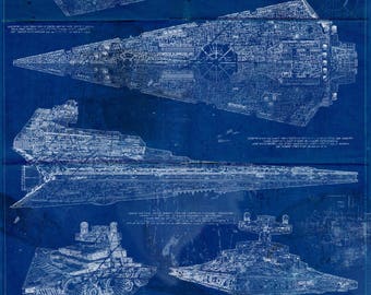 Millennium Falcon Star Wars Poster Blueprint A2 420mm594