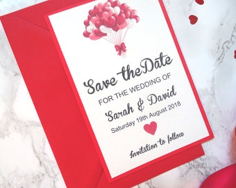 Stunning Red valentines save the date - SAMPLE