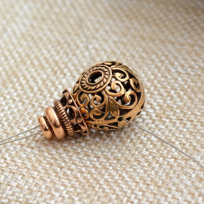 Guru Beads Large Bronze Guru Bead Set Mala Connector Bead