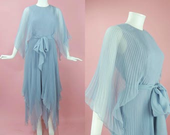 1960s Miss Elliette Lavender Blue Gown