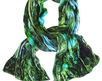 Green velvet scarf, blue velvet scarf, green winter scarf, trending now, green boho scarf, wife scarf, girlfriend scarf, trendy boho scarf