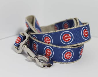 Chicago Cubs hemp dog collar or leash