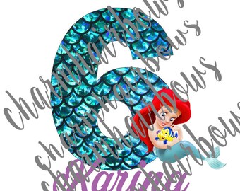 Mermaid iron on (DIGITAL FILE)